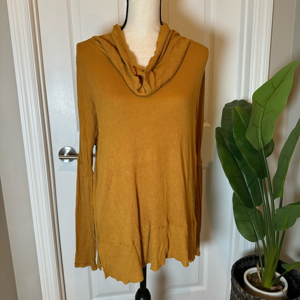 Bordeaux Anthropologie Mustard Yellow Top. M